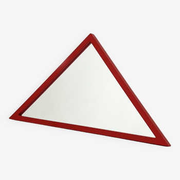 Miroir Triangle Rouge par Anna Castelli Ferrieri pour Kartell, 1980