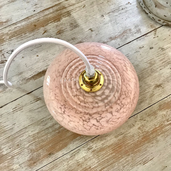 Pink Clichy glass suspension