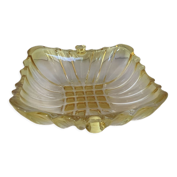 Square yellow glass empty pocket