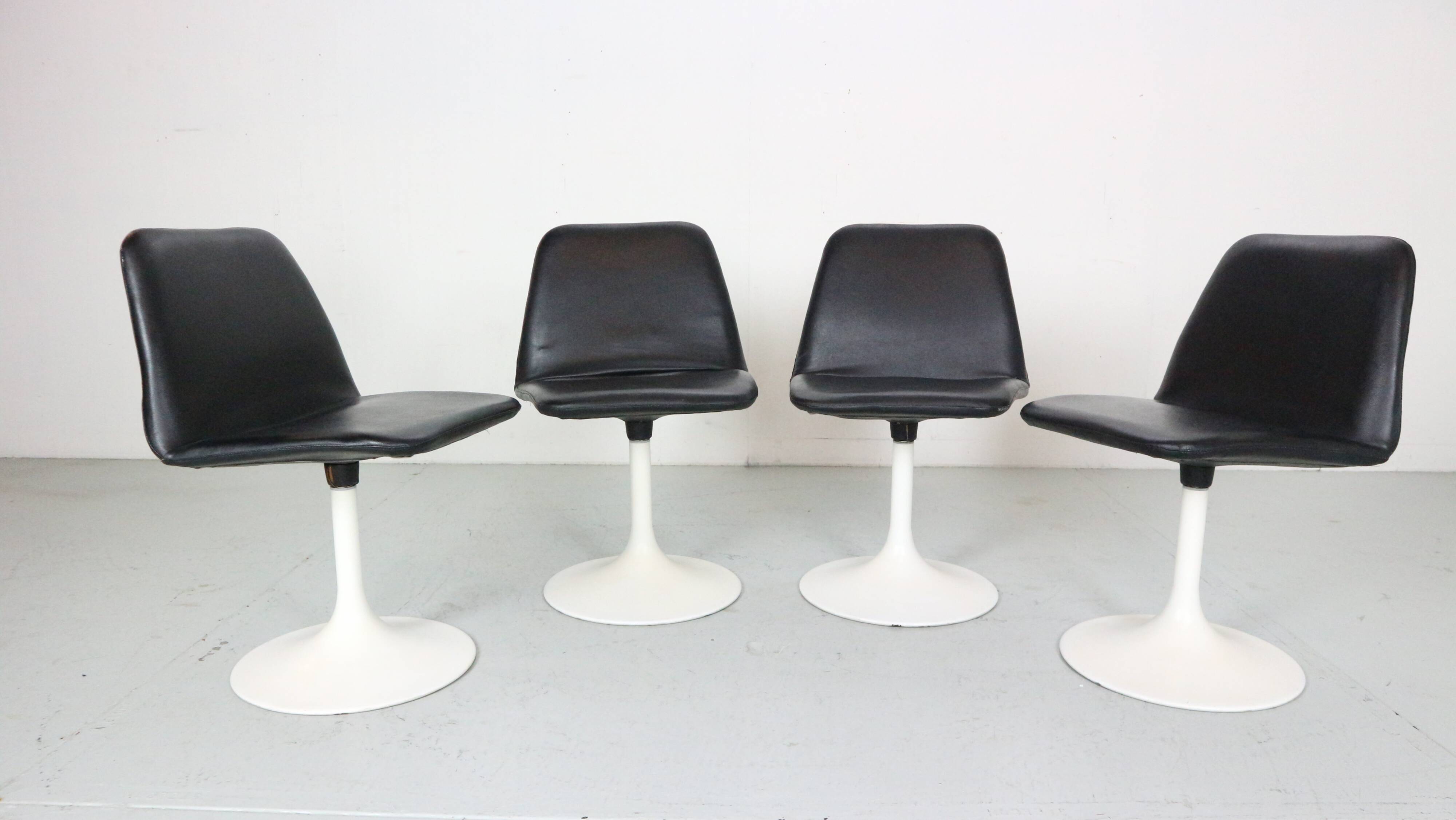Scandinavian Modern Set Of 4 Dinning Chairs By Börje Johanson Vinga, Sweden 1970