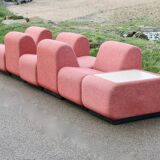"Tappo" modular sofa by John Mascheroni, produced by Vectra Contract, circa 1975.