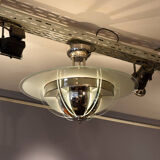 Deco France 1930 s plated nickel chandelier
