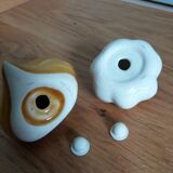 Pepper salt shaker shaped garlic and onion