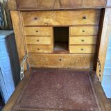 Secretary in "Louis Philippe style, Biedermeier influence" in walnut.