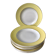 Lot of 9 pastel yellow hollow plates st amand textured 50s-60s
