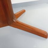 Table à manger ovale extensible en orme par Baumann, années 60-70