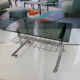 Metal and smoked glass hi-fi video furniture