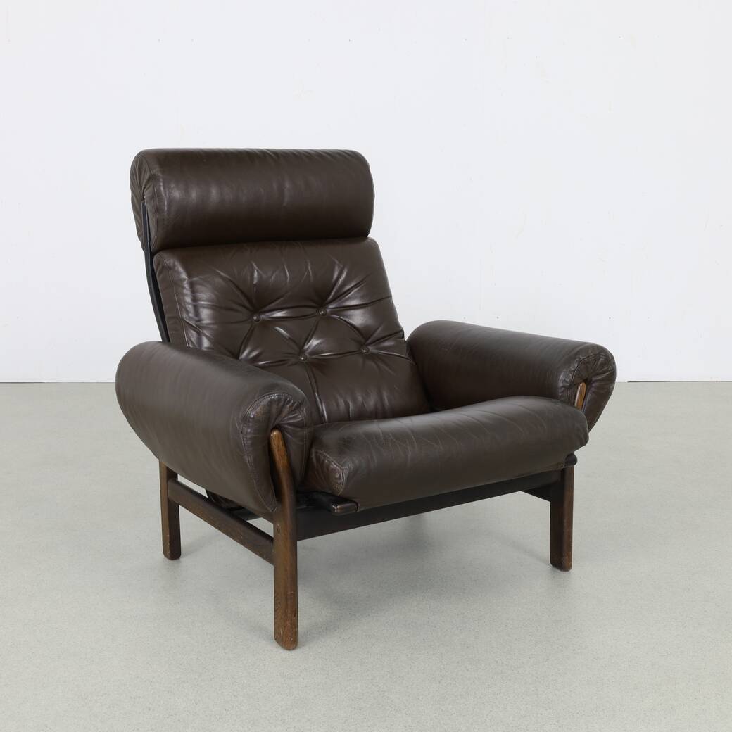 Fauteuil lounge en cuir par Coja, 1970s