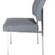 Reupholstered chrome office chair