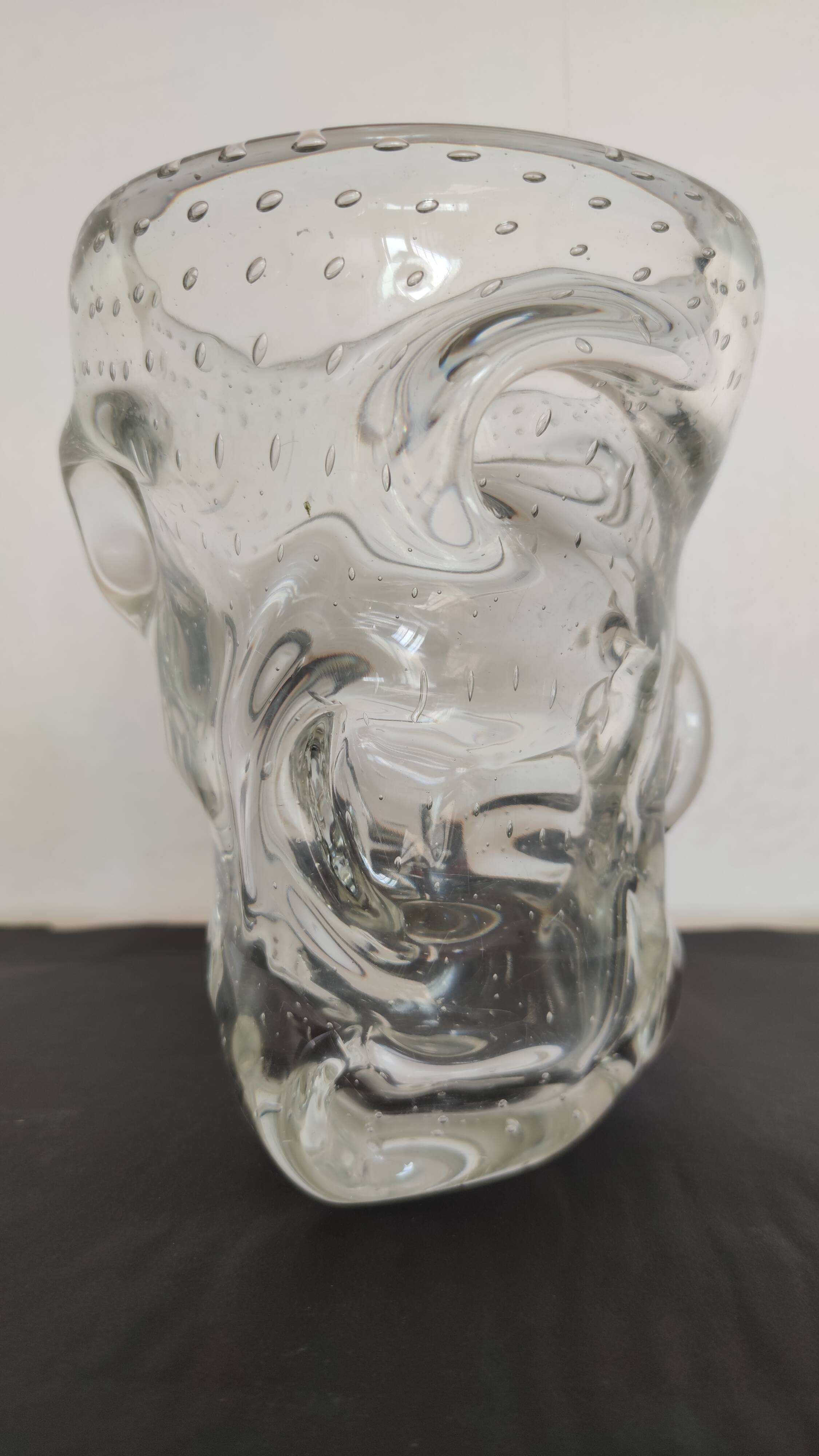 Vintage Crystal Vase Signed Schneider France