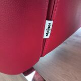 2-seater sofa & pouf, Steiner Faubourg red leather