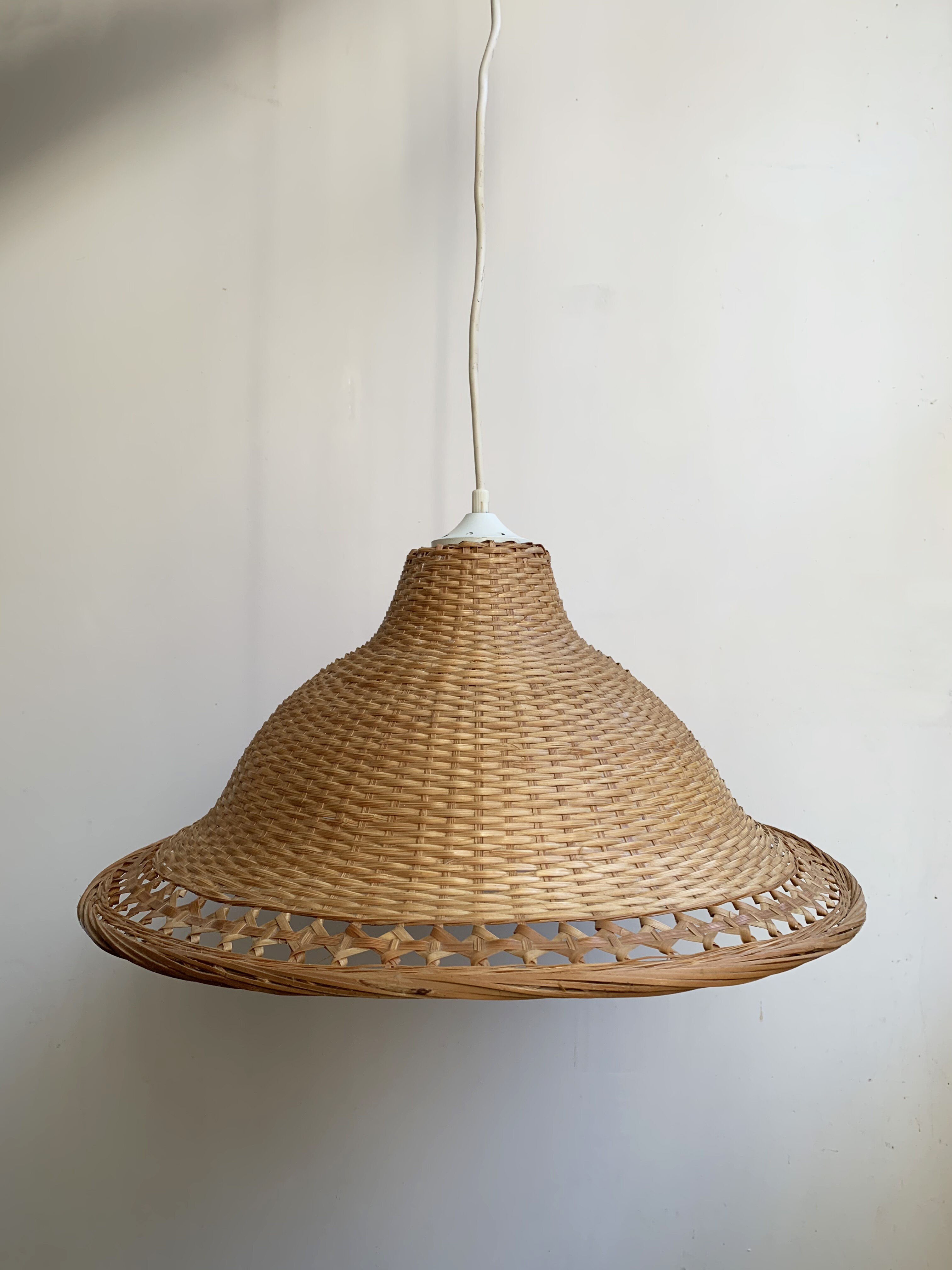Braided wicker hanging