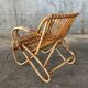 Fauteuil en rotin vintage 1950