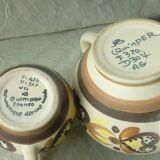 Theiere verseuse et pot a lait faience de quimper hb