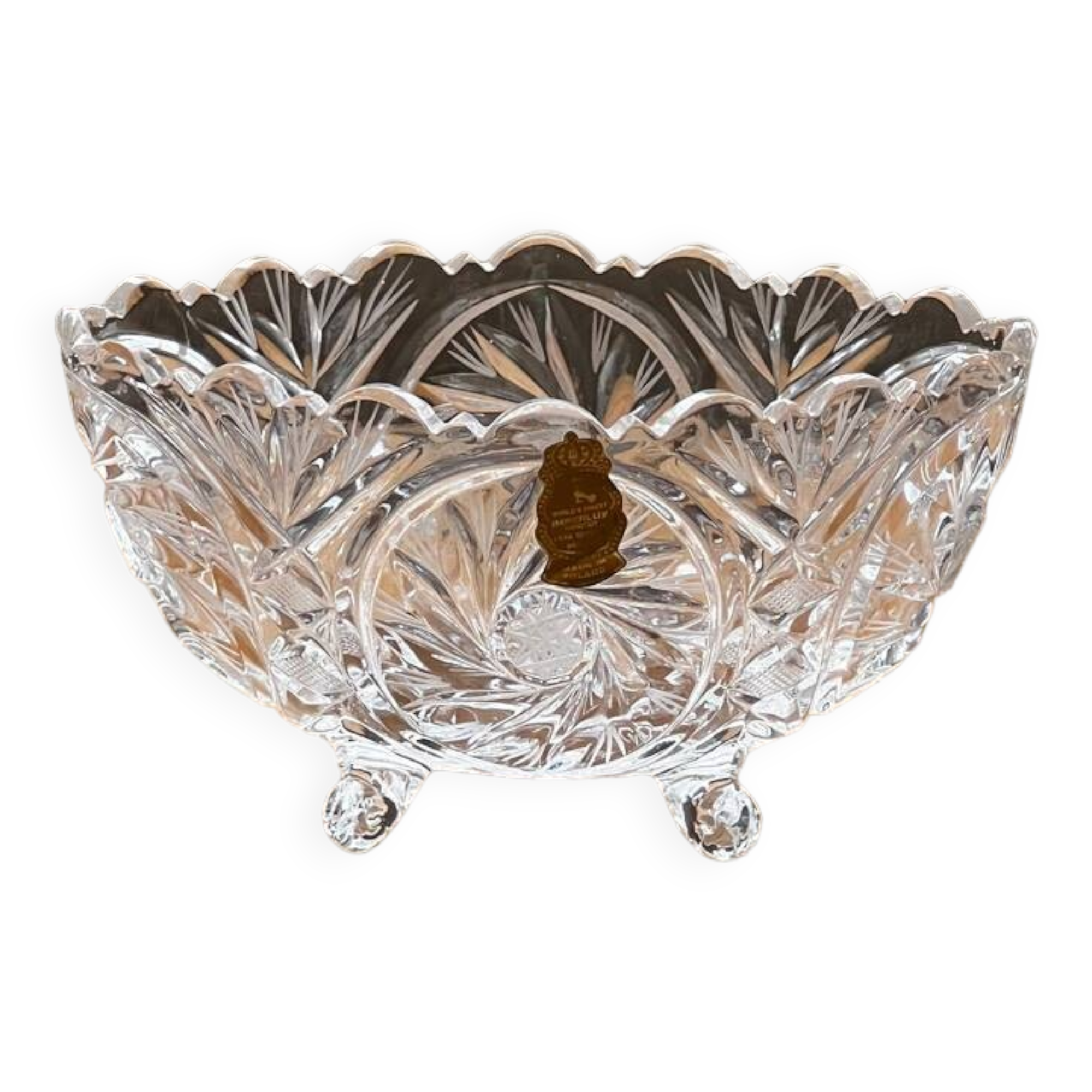 Centre de table de en véritable cristal Imperlux de Pologne