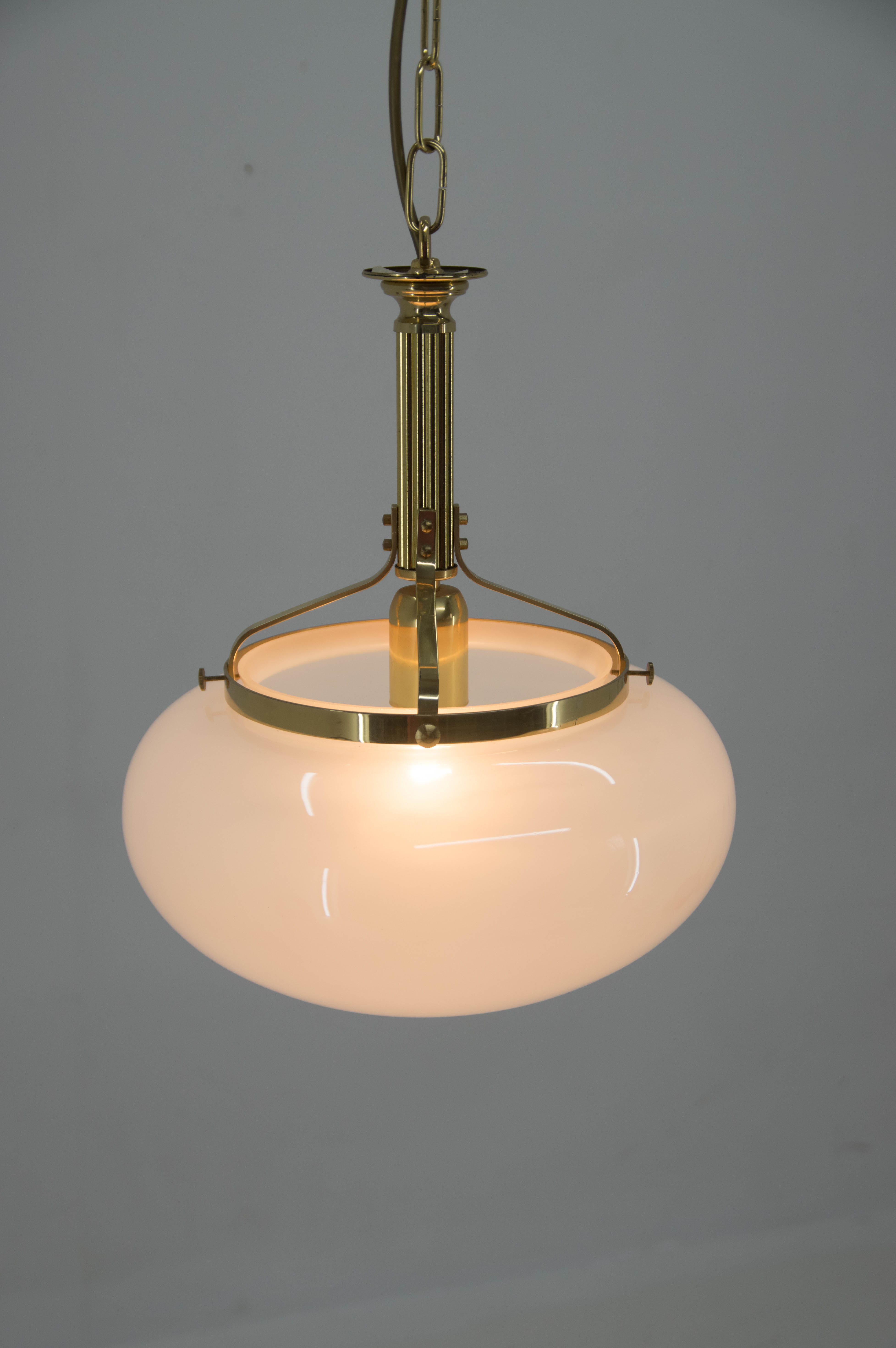 Brass and glass pendant, 2000s