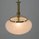Lustre en laiton et verre, années 2000