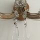 Two-arm crystal light wall light