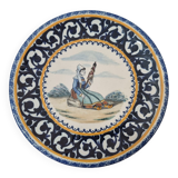 Henriot Quimper earthenware plate, early 20th century