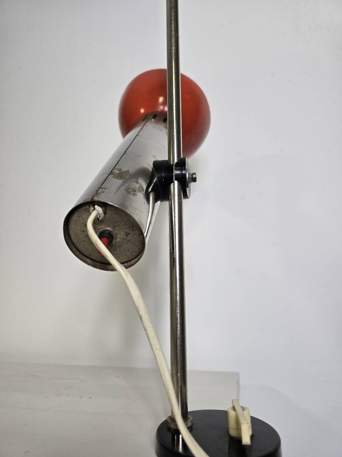 Lampe de bureau chromée Space Age, années 70