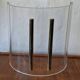 Italian magazine rack in acrylic and solid brass, 1970s