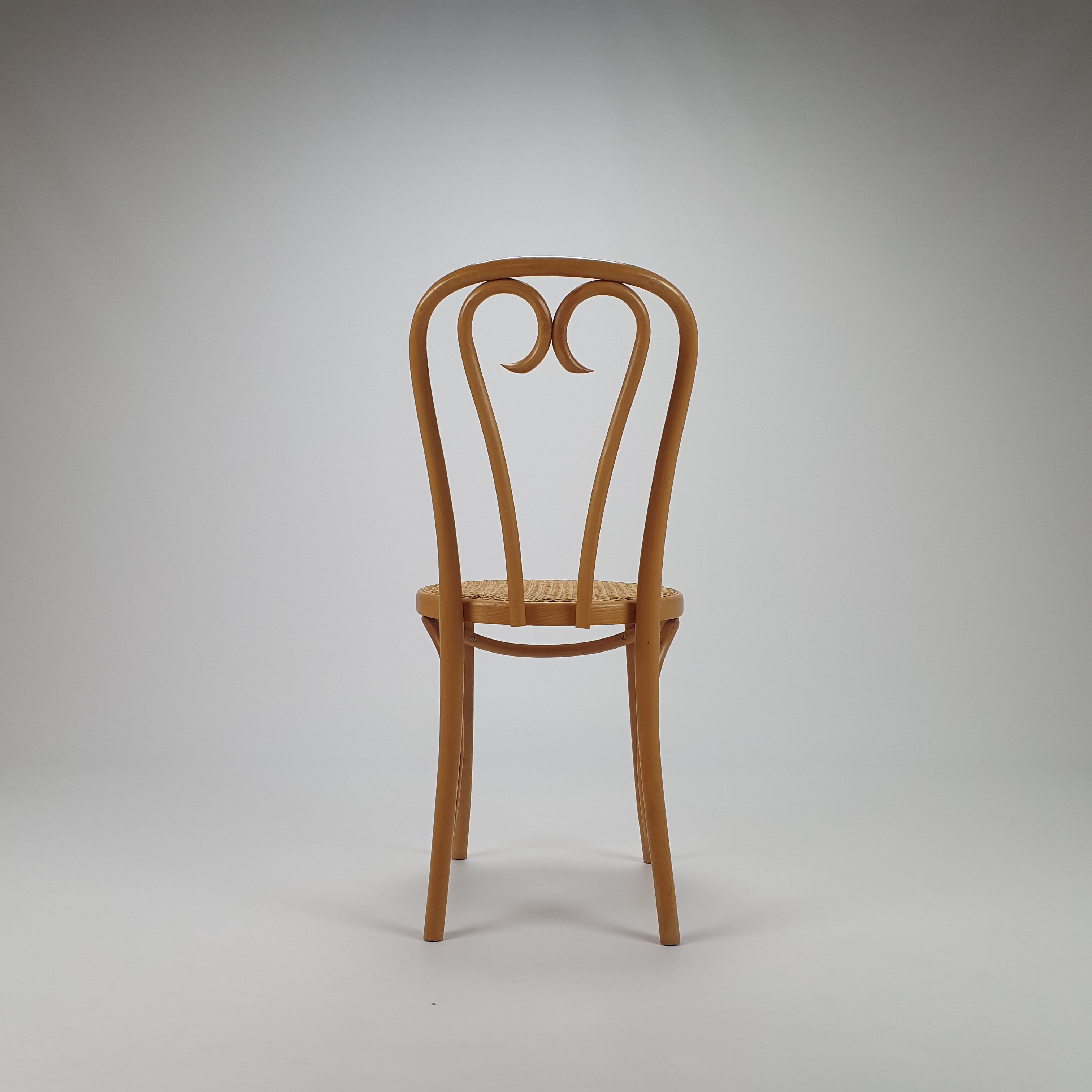 Mid century Zpm Radomsko bentwood and cane dining chair, 1960s
