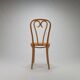 Mid century Zpm Radomsko bentwood and cane dining chair, 1960s