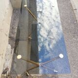 Dessert years 60 gold metal and glass