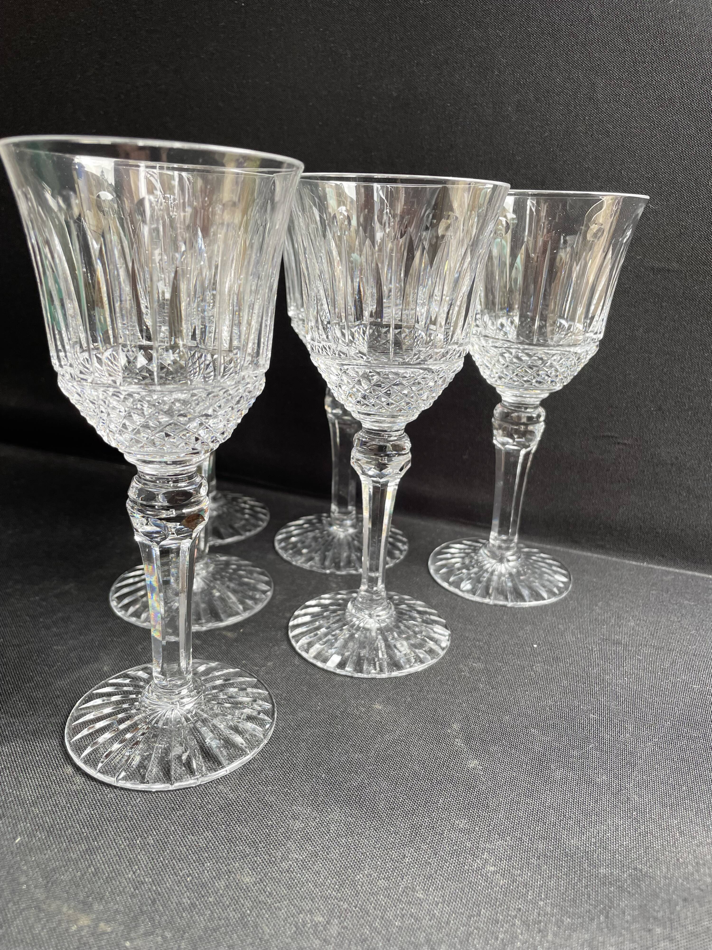 6 Red Wine Glasses – Mouth Blown and Hand Cut Crystal