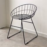 Vintage wire metal stool / chair