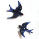 Couple of ceramic wall swallows