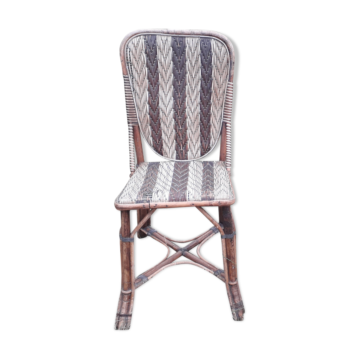 Set 2 rattan chairs 1900
