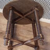 Side table turned wooden legs