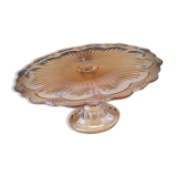Pink molded glass pie dish