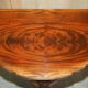 Console half-moon style Thomas Chippendale in flame mahogany.