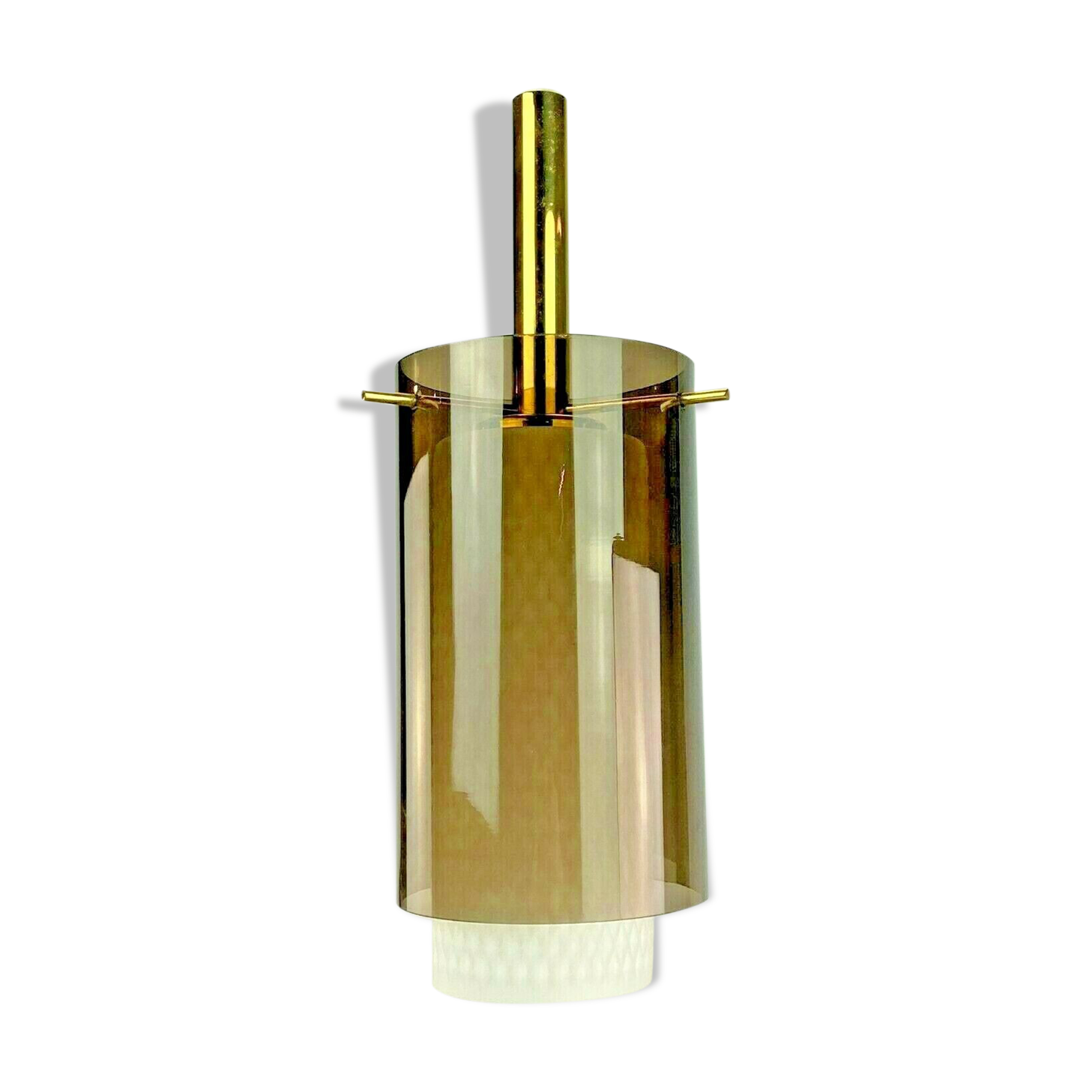 Ceiling light brass glass space age design 60s