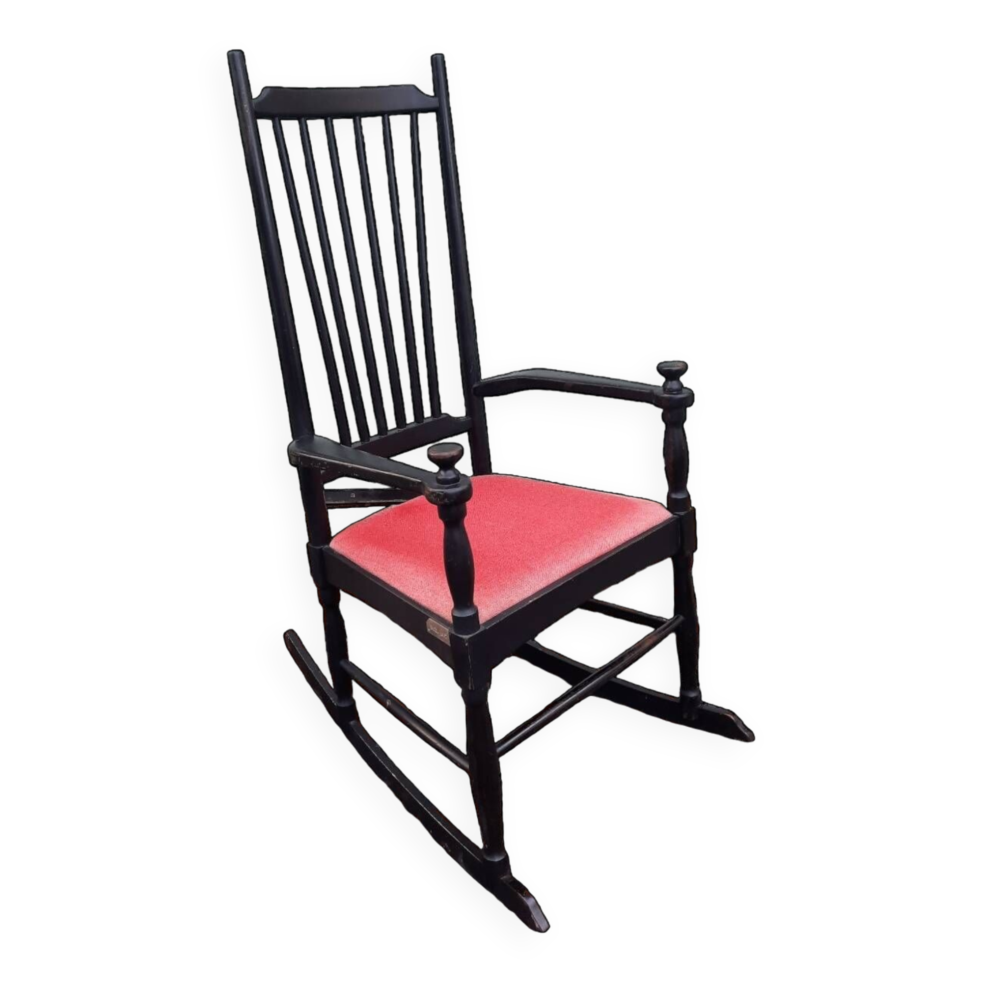 Wooden rocking chair / Fabric year 1967