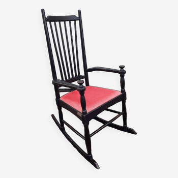 Wooden rocking chair / Fabric year 1967