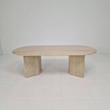 Travertine Coffee or Side Table, Italy 1980s