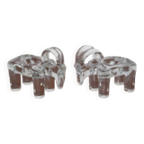 Scandinavian glass candlesticks by Bertil Valien 1960