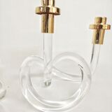 Pair of Dorothy Thorpe's pretzel chandeliers