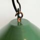 Industrial British Green Enamel Factory Pendant Lamp, 1950s