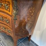 Commode style louis xv marquetry and marble
