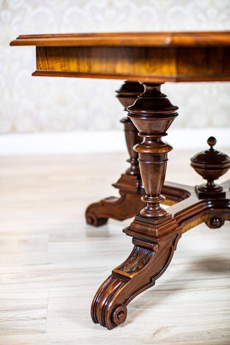Antique Walnut Center Table, 1890s