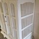 Large wardrobe, storage unit - White painted wood - Colonial, Indonesian