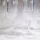 6 champagne flutes in Arques crystal
