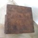 Side table - woven rattan - colonial style - vintage hourglass shape