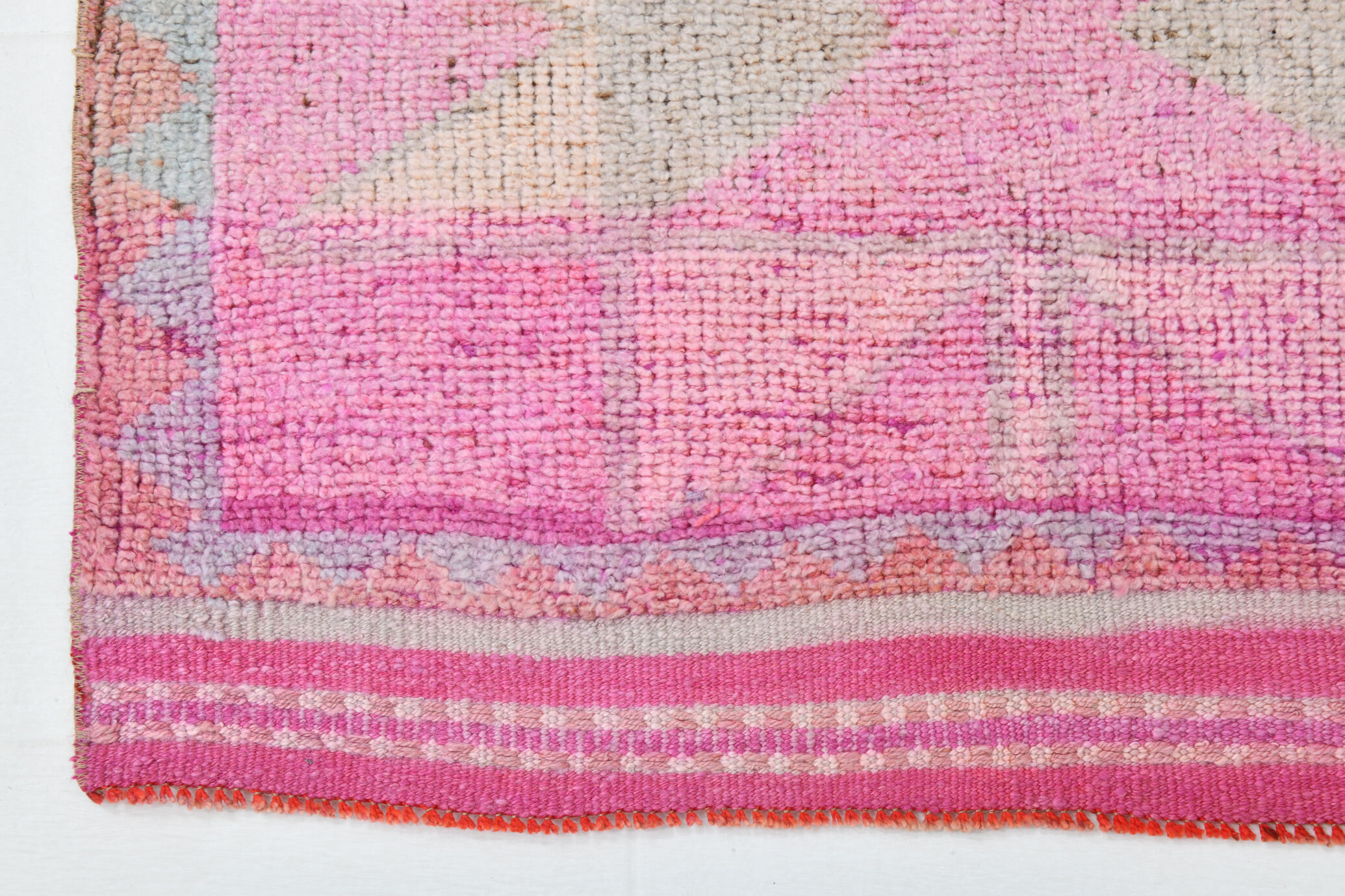 3x11 pale pink vintage runner rug 104x328cm