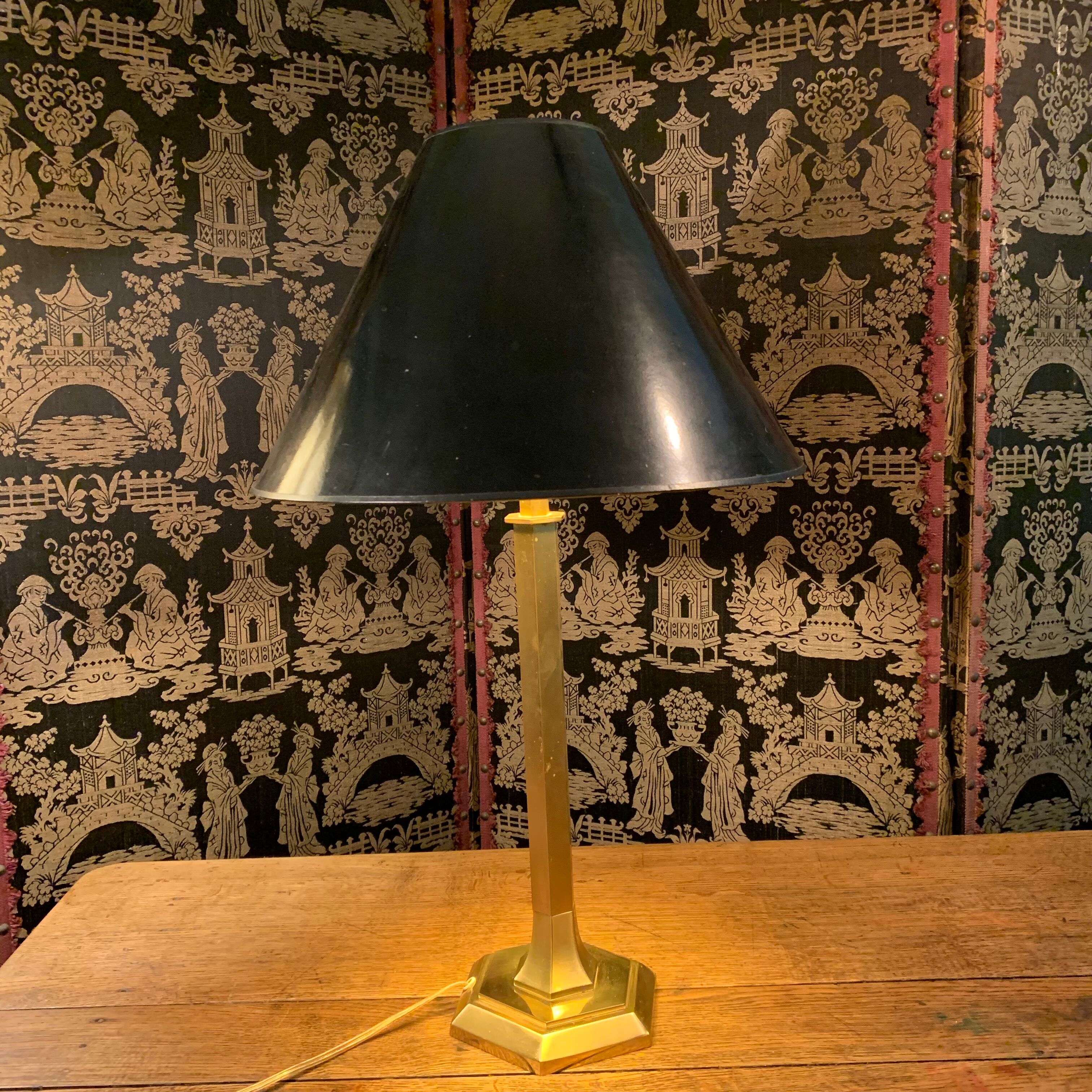 Golden brass lamp 65 cm
