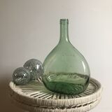 Glass bottle lady jeanne green flat 2 liters